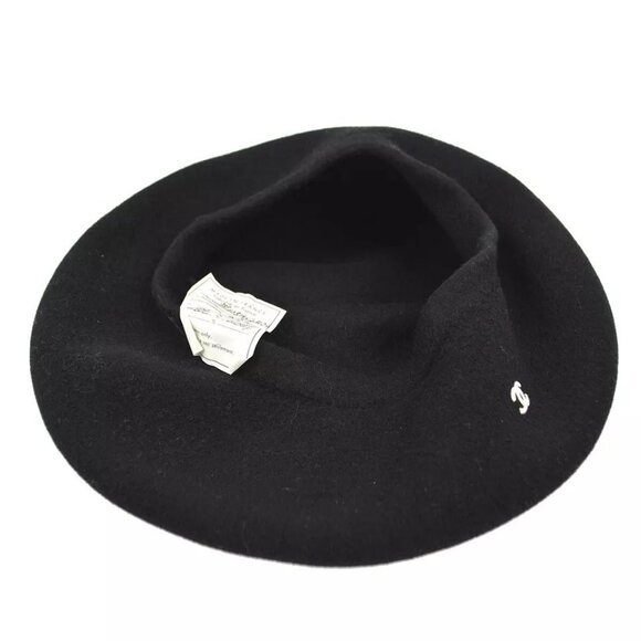 Chanel Black Hat Beret Small Good - Picture 7 of 15